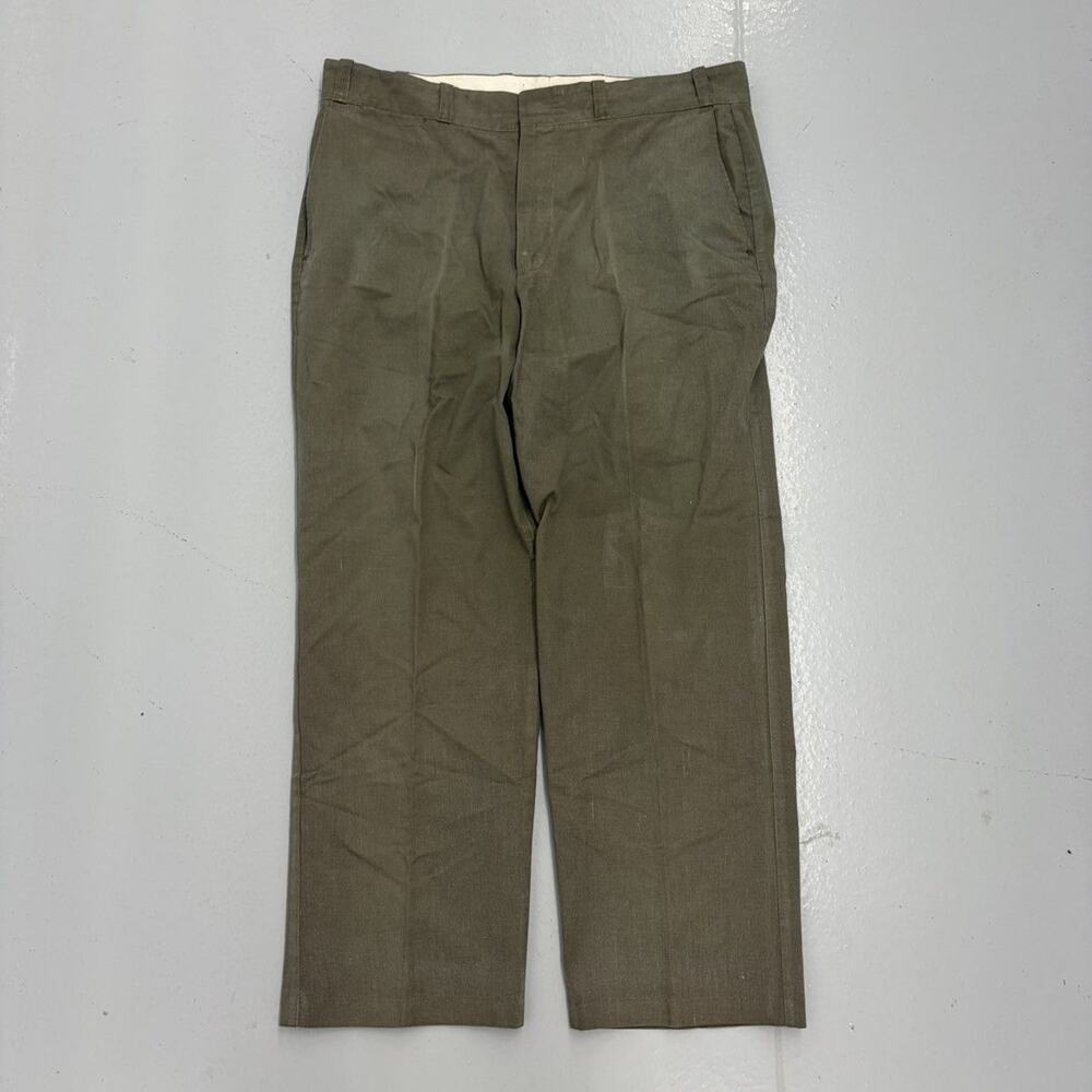 Vintage 60s Sears Green Sanforized Workwear Chinos 36x27